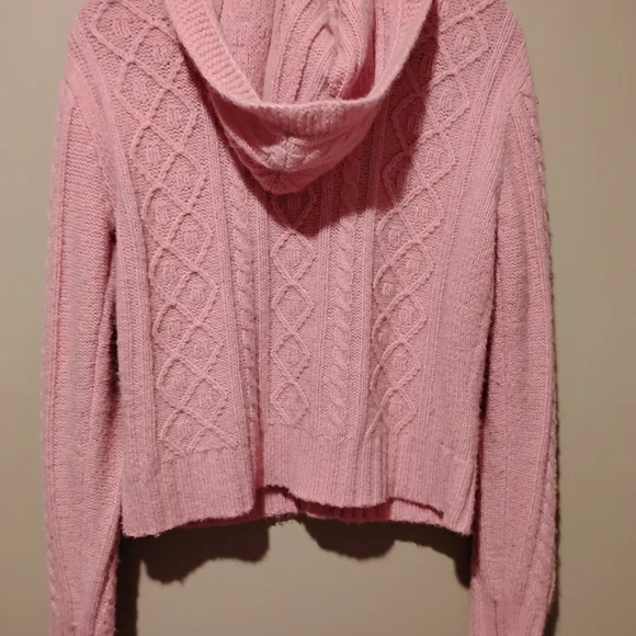 Free People Pink Cable Knit Cardigan - Picture 3 of 7